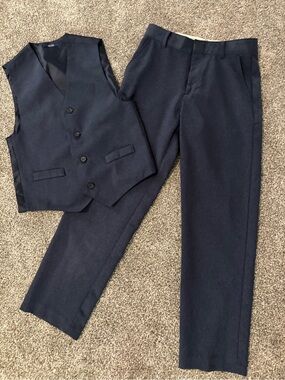 Izod Boys Navy Two-Piece Vest and Pants